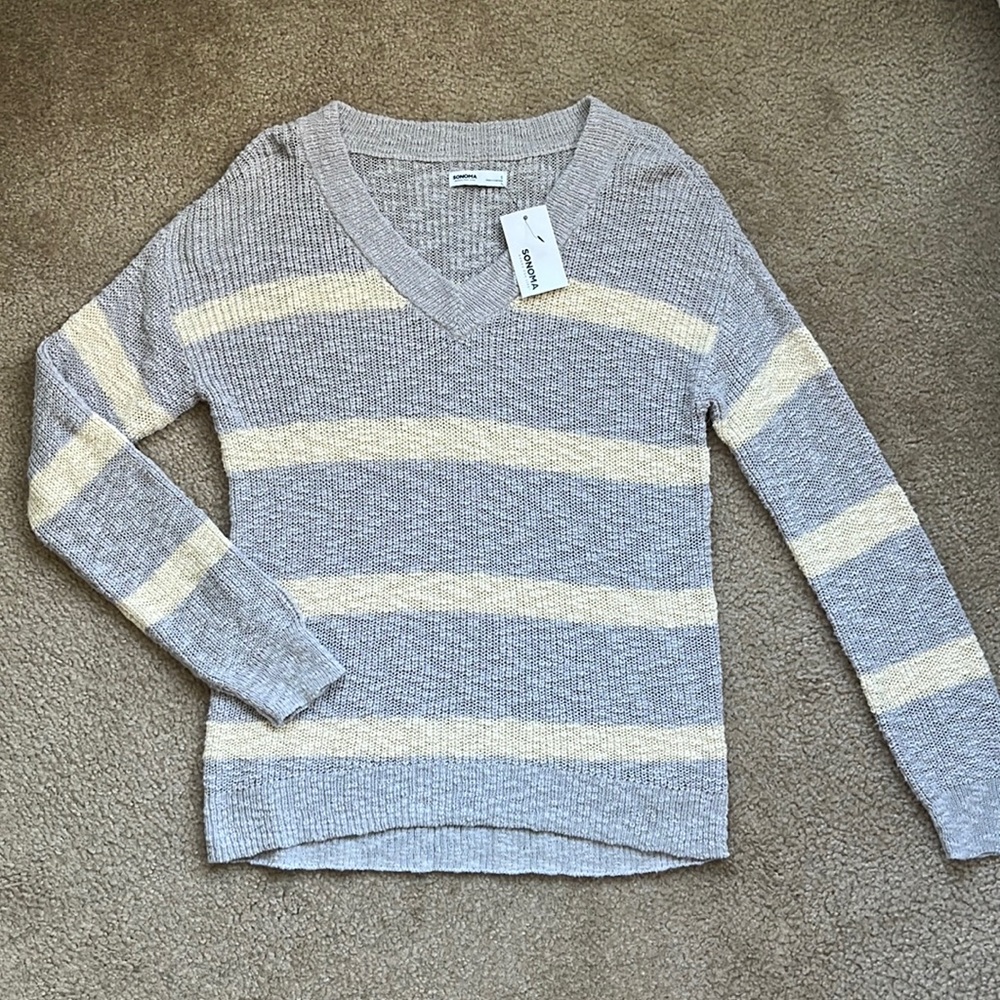 Women’s Sonoma Goods For Life Striped Sweater Small NWT